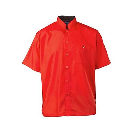 Kng 3XL Men's Active Red Short Sleeve Chef Shirt 2126RDBK3XL